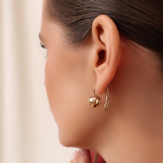 Серьги из золота с эмалью