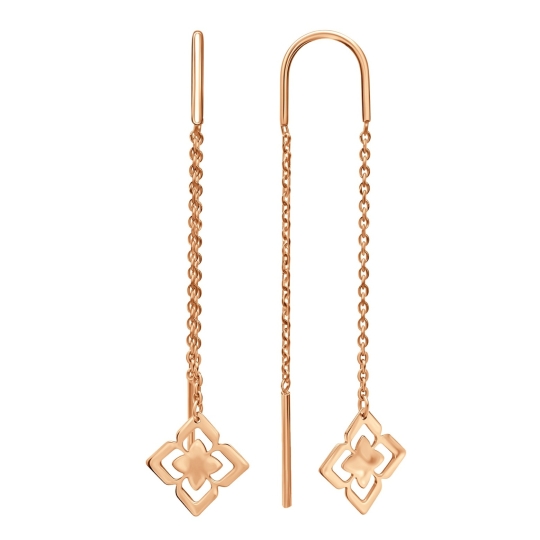 Серьги из золота с ситаллами топаз London