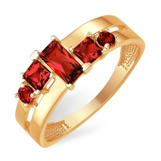 Кольцо из золота с фианитами