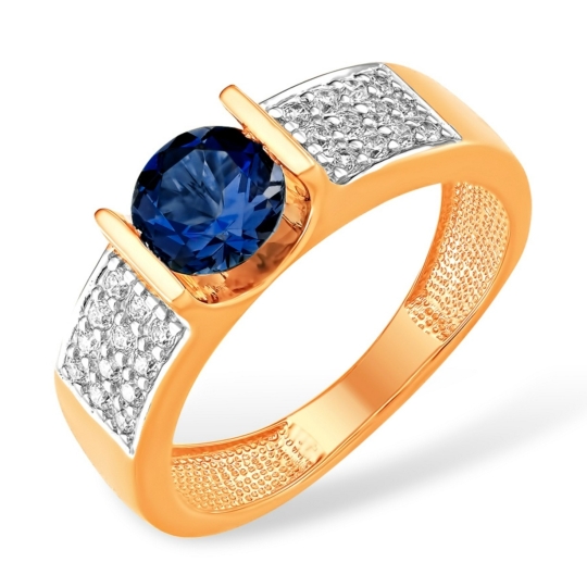 Кольцо из золота с фианитами