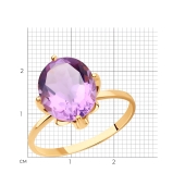 Кольцо из золота с аметистом