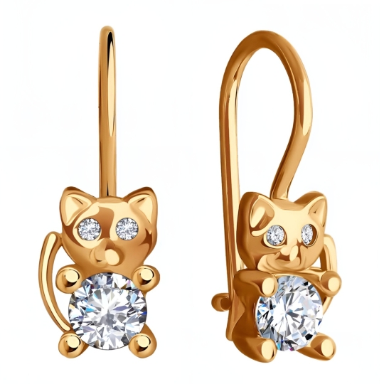 Серьги из золота с топазами