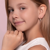 Серьги из золота с фианитами