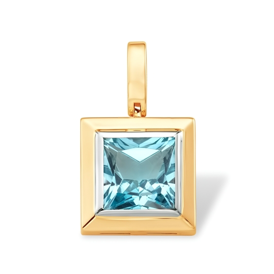 Серьги из золота с топазами