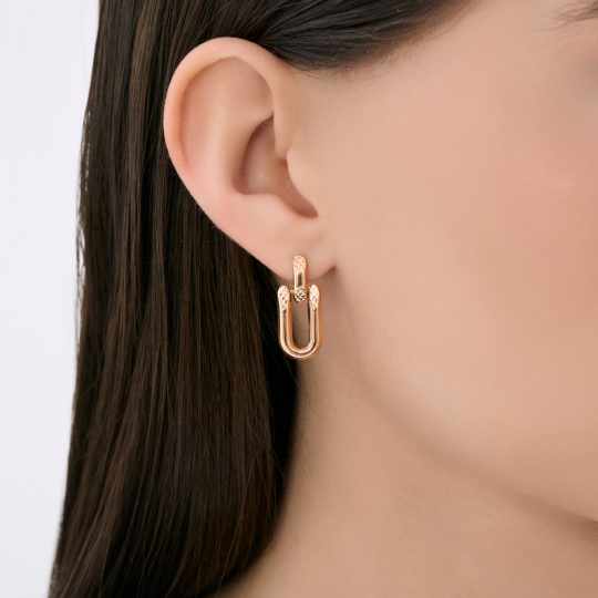 Серьги из белого золота с сапфирами 