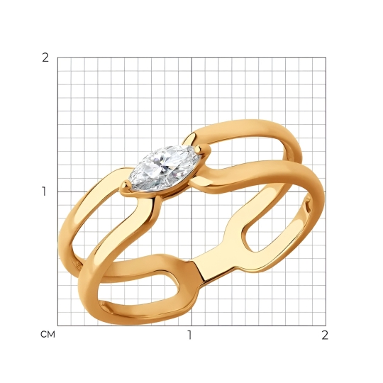 Кольцо из белого золота