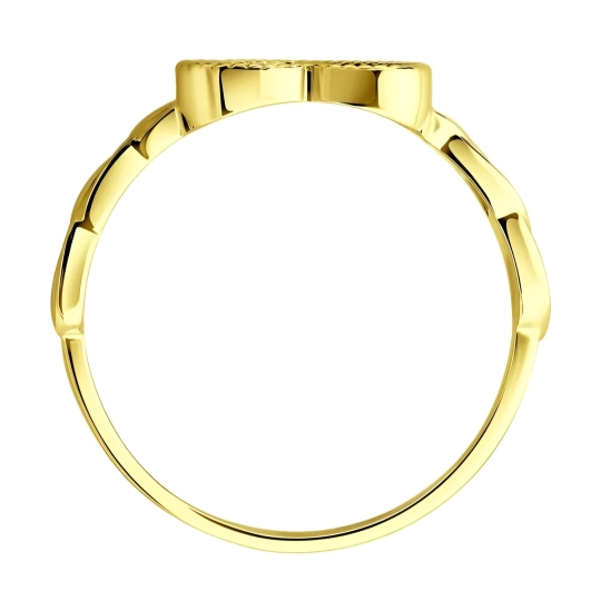 Кольцо из белого золота с выращенными бриллиантами