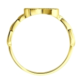 Кольцо из лимонного золота с фианитами