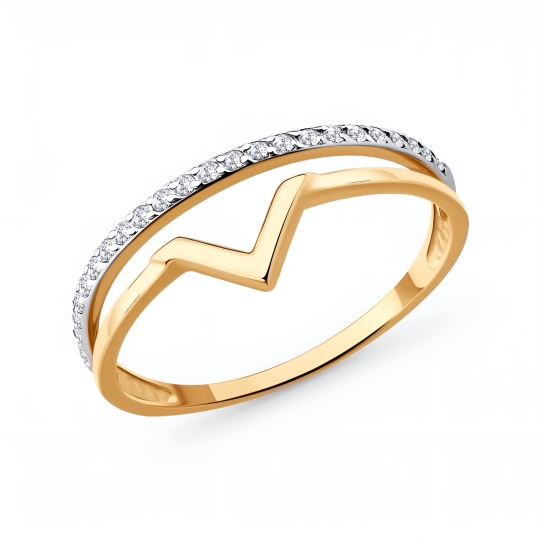 Серьги из золота с фианитами