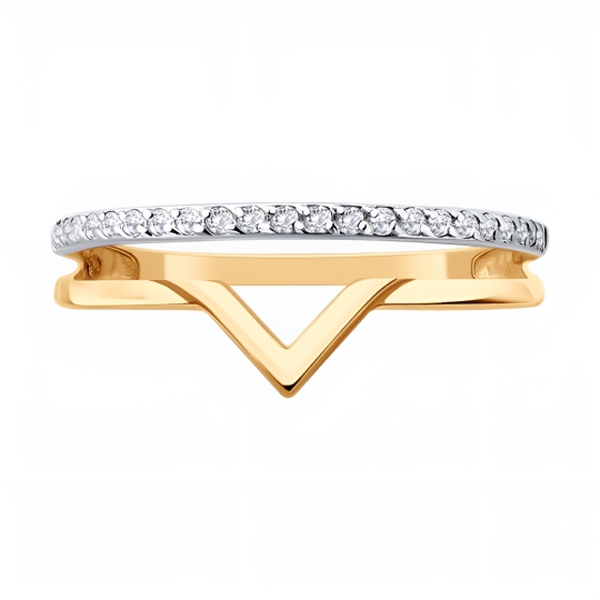 Серьги из золота с фианитами