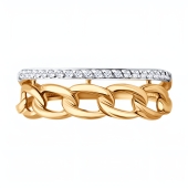 Кольцо из золота с фианитами