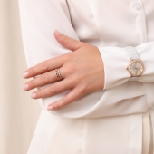 Кольцо из золота с фианитами