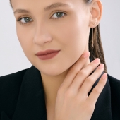 Серьги из золота с фианитами