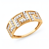 Кольцо из золота с фианитами