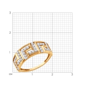 Кольцо из золота с фианитами