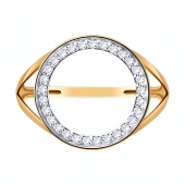 Кольцо из золота с фианитами