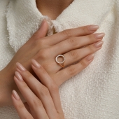 Кольцо из золота с фианитами