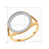 Кольцо из золота с фианитами