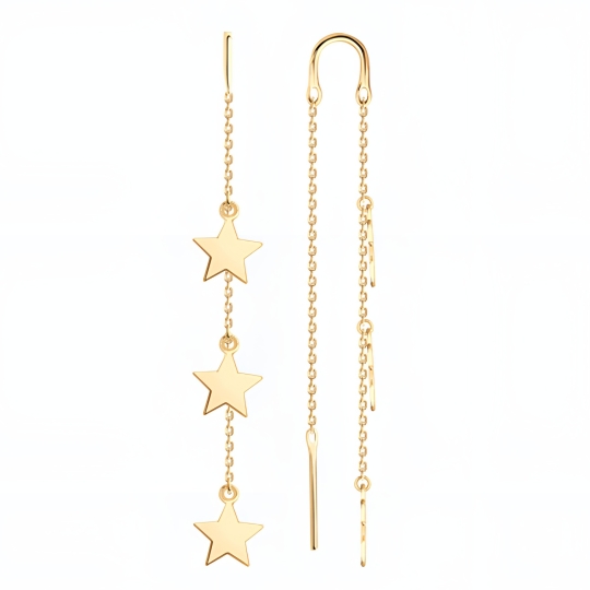 Серьги из золота с бриллиантами и керамикой