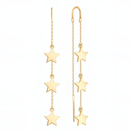 Серьги из золота с бриллиантами и керамикой