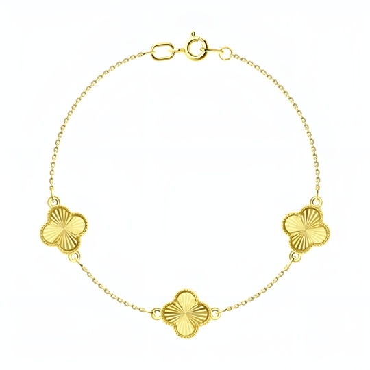 Браслет из лимонного золота с фианитами