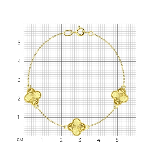 Браслет из лимонного золота с фианитами