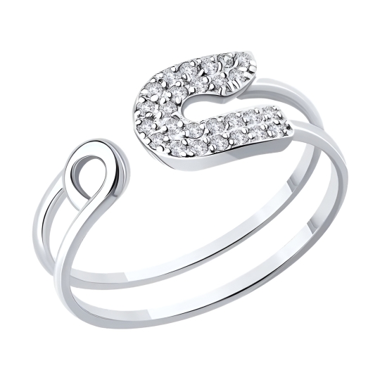 Кольцо из золота с фианитами