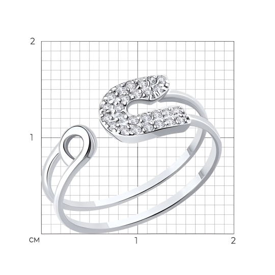 Кольцо из золота с фианитами