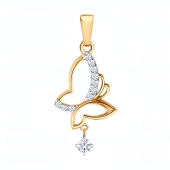 Подвеска из золота с фианитами