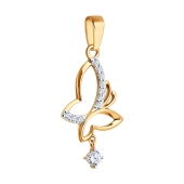 Подвеска из золота с фианитами