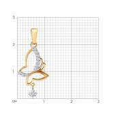 Подвеска из золота с фианитами