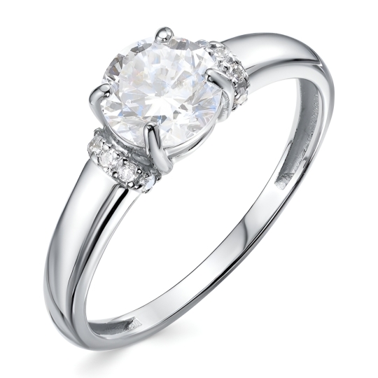 Кольцо из золота с фианитами