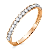 Кольцо из золота с выращенными бриллиантами