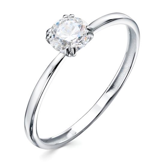 Кольцо из золота с ситаллом султанит и фианитами