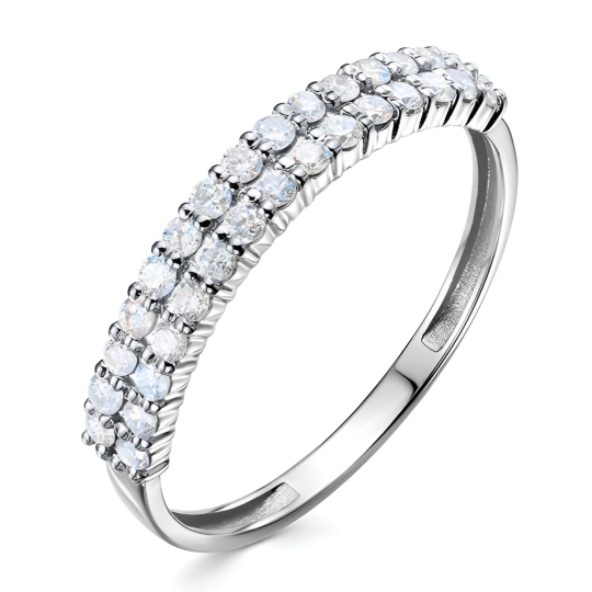 Кольцо из золота с эмалью и фианитами "Змея"