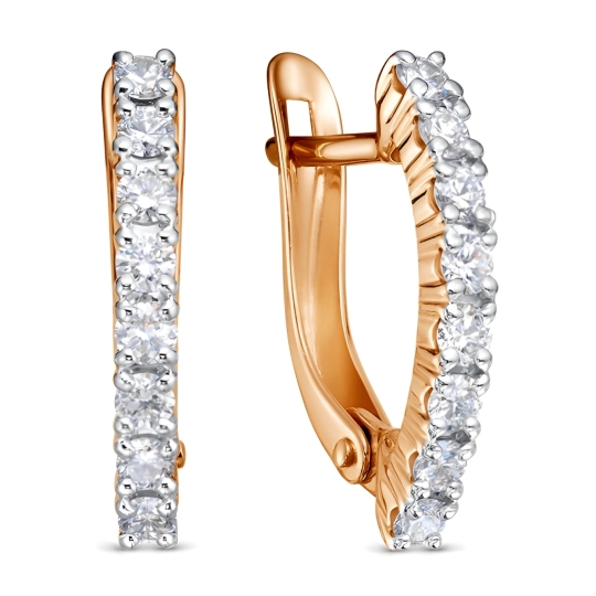 Серьги из золота с гранатами 