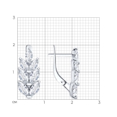 Серьги из серебра с фианитами