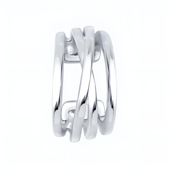 Серьги из серебра с ювелирными кристаллами