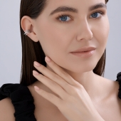 Серьга-кафф из серебра