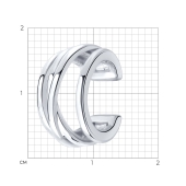 Серьга-кафф из серебра