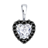 Подвеска из серебра с фианитами