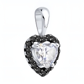 Подвеска из серебра с фианитами