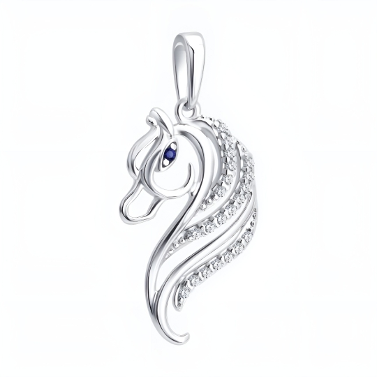 Подвеска из серебра с позолотой и фианитом