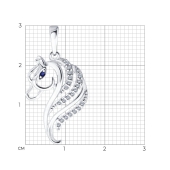 Подвеска из серебра с фианитами