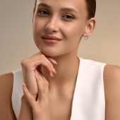 Серьги из серебра с фианитами