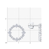 Серьги из серебра с фианитами