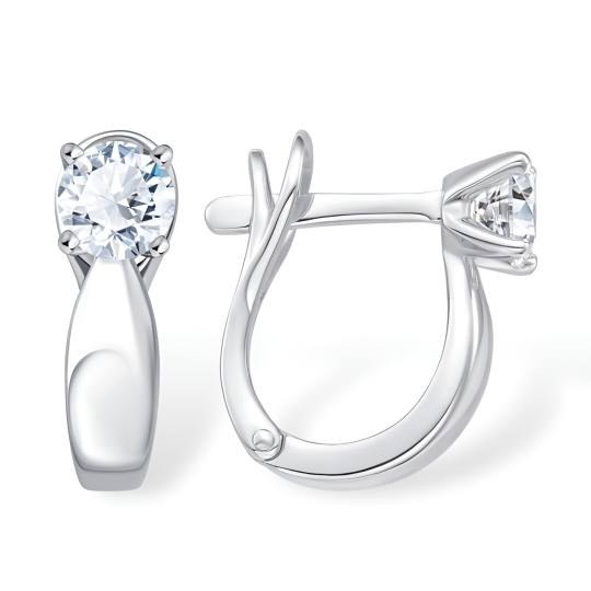 Серьги из золота с фианитами