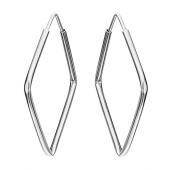 Серьги-конго из белого золота