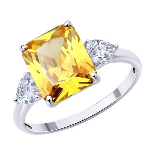 Серьги из серебра с фианитами