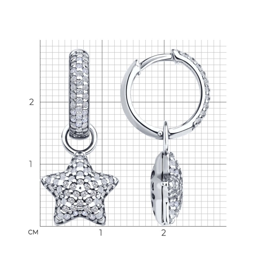 Серьги из серебра с эмалью